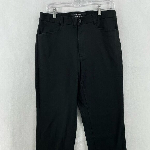 Kenneth Cole Pants Women's Sz 33x30 Black High-Rise Straight Flat Front Stretch - Picture 7 of 11